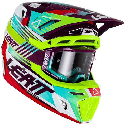 Leatt Kit Casque MX Avec Masque Moto 8 5 V23 Neon Maciag Offroad