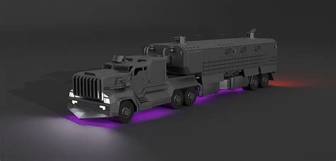 Sci Fi Semi Truck Sci Fi Truck D Model Cgtrader