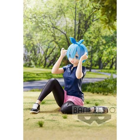 Banpresto Re Zero Relax Time Rem Training Ver Figura