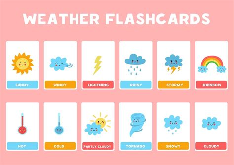 Weather Flash Cards Free Homeschool Giveaways