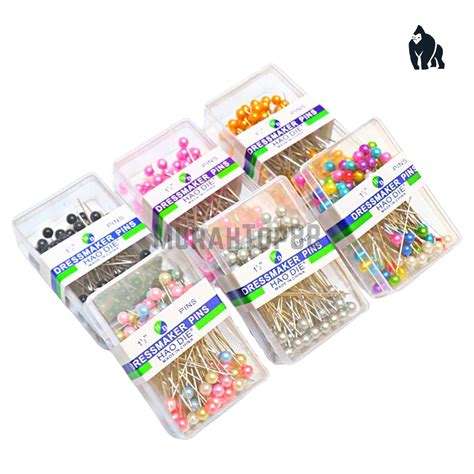 Jual PER KOTAK Jarum Pentul Besar Box Mika Isi 90 Pcs Jarum