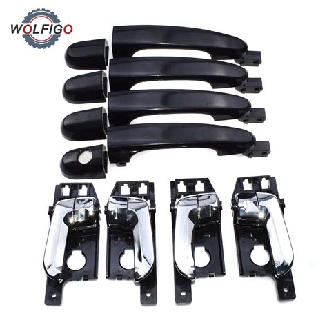 Wolfigo Pcs Outside Inside Door Handle Set Front Rear Left Right