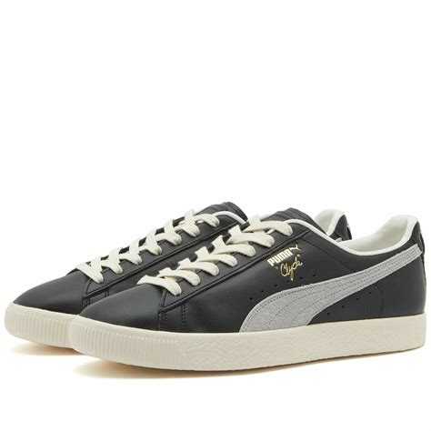 Puma Men S Clyde Base Sneakers In Black Gold Puma