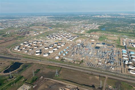 Aerial Photo Oil Refineries Edmonton