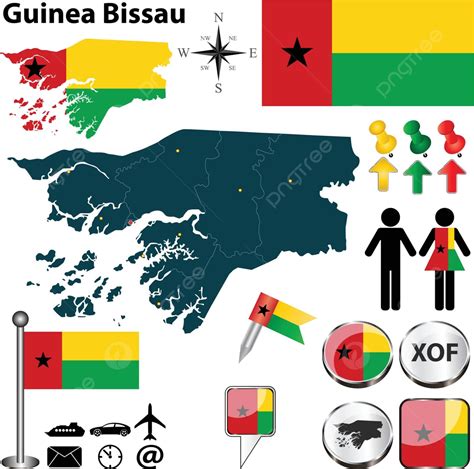 Map Of Guinea Bissau Regions National Republic Vector Regions