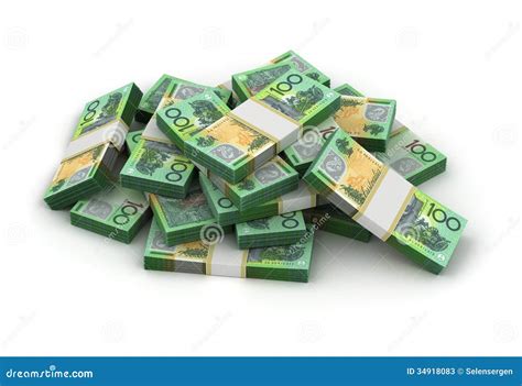 Stack Of Australian Dollar Stock Illustration Illustration Of Wealth