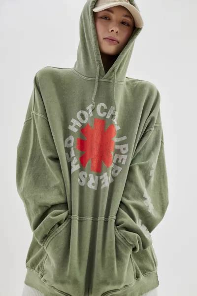 Red Hot Chili Peppers Oversized Hoodie Sweatshirt Urban Outfitters