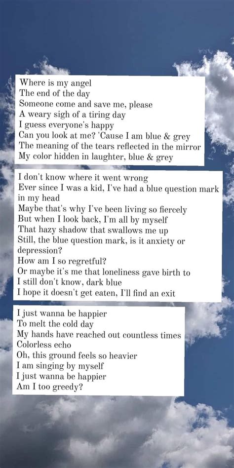 Blue And Grey Be Bts Bts Lyrics Quotes Bts Wallpaper Lyrics Bts