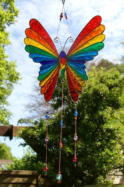 Rainbow Butterfly Suncatcher Large The Wind Chime Shop Limited