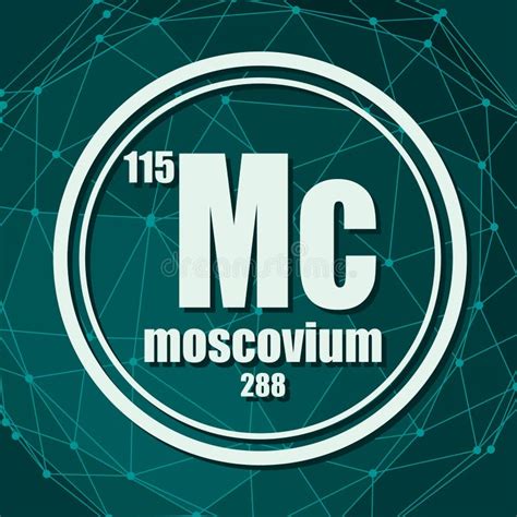 Moscovium Chemical Element. Stock Vector - Illustration of modern ...