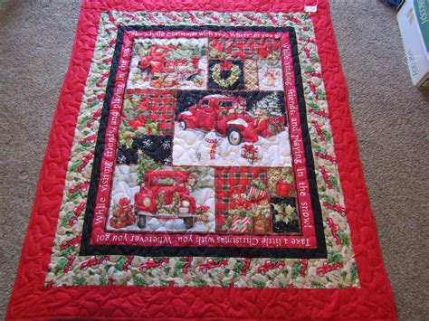 Red Truck Red Truck Christmas Red Truck Christmas Quilt Etsy Christmas Quilt Patterns