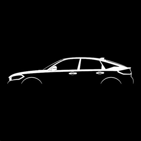 Honda Civic FL Silhouette Vector File - Etsy