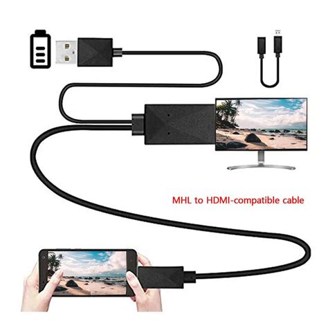 Universal android telefone mhl micro usb para hdmi compatível 1080p hd