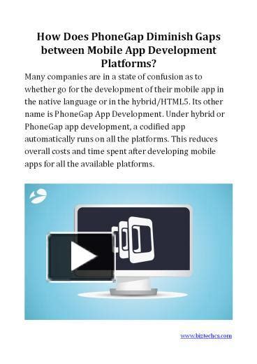 Ppt How Does Phonegap Diminish Gaps Between Mobile App Development