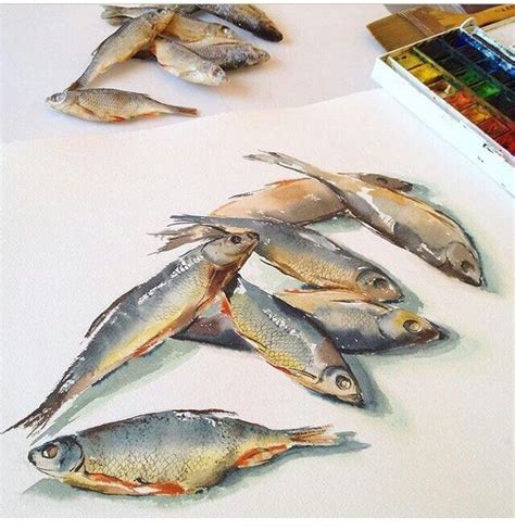 Pin By On Watercolor Fish Fish