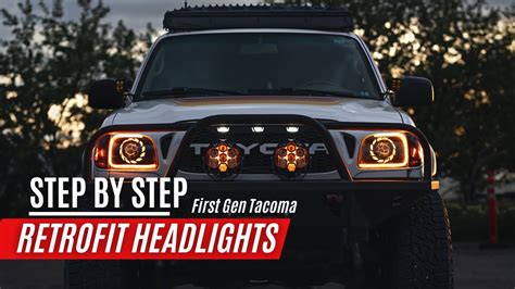 Retrofit Headlight Install On My First Gen Tacoma Youtube