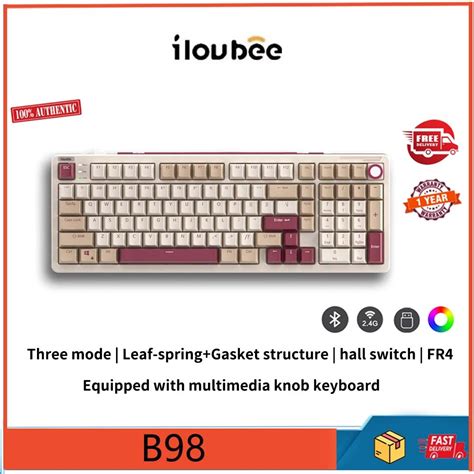ILovbee B98 Three Mode Wireless Customized Mechanical Keyboard Dual Structure Hot Plug Retro