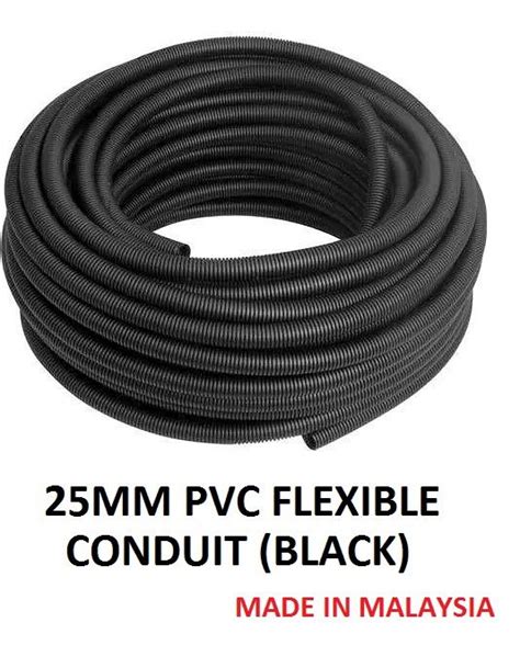 25mm Pvc Flexible Conduit White Black Lazada