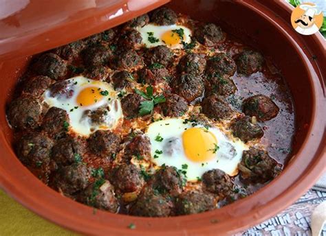 Tajine de kefta boulettes de viande hachée aux épices et aux herbes