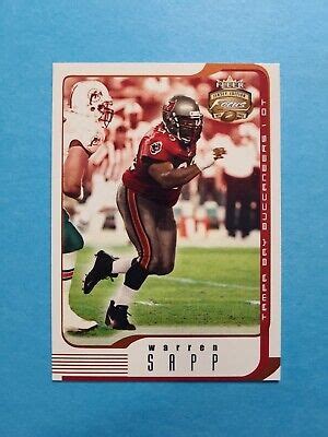 Warren Sapp Fleer Focus Jersey Edition Football Card G Ebay