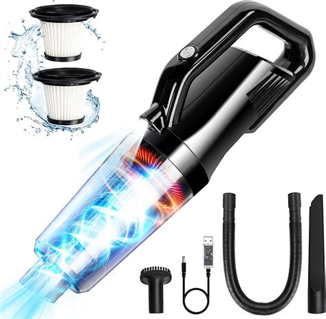 Soppy Cordless Handheld Vacuum Cleaner Mini Car Hoover With Led 12000pa Powerful Suction