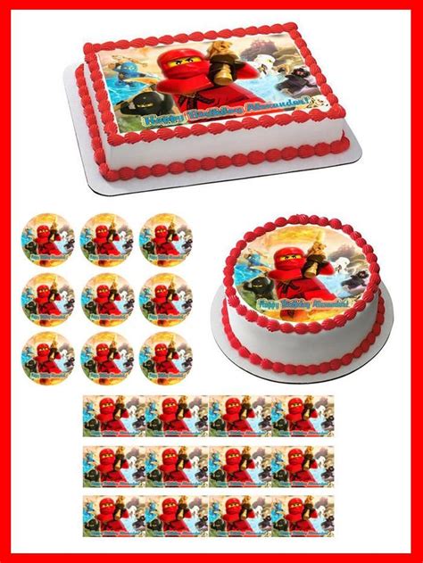 Lego Ninjago Nr3 Edible Cake Topper Or Cupcake Topper Birthday