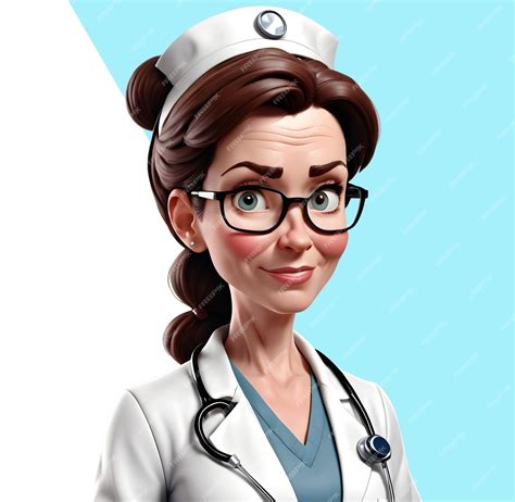 Premium Psd 3d Female Doctor With Medical Uniform