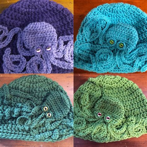 Pattern Only For Crochet Octopus Hat Etsy Nederland