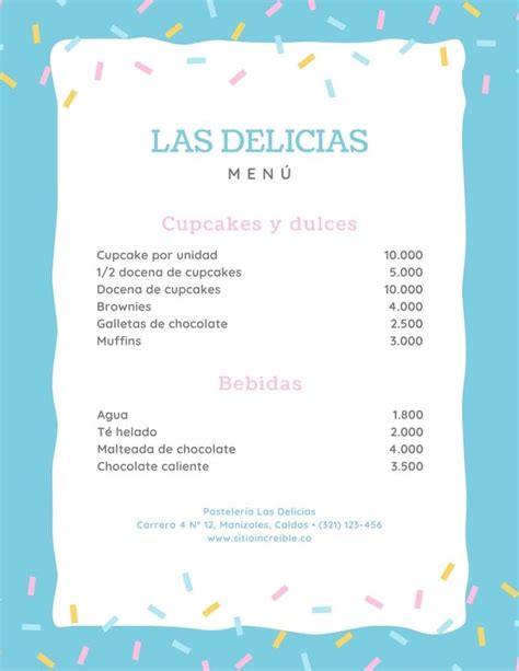 Menús de restaurantes personalizados para imprimir Canva