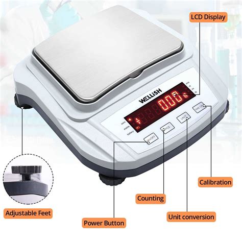 WELLiSH Lab Scale 2000g 0 01g High Precision Digital Scale Analytical