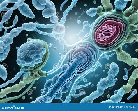 3d Illustration Of Cell Membrane Of E Coli And Bacteria Cells Generative Ai Stock Illustration