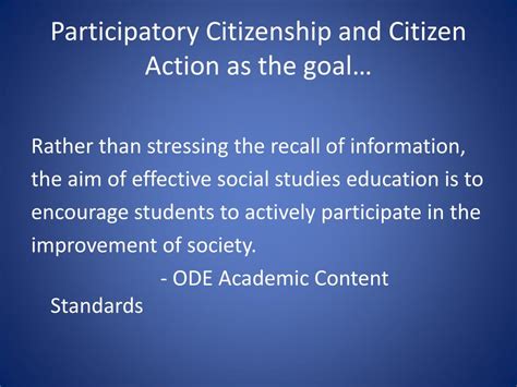 PPT Promoting Citizen Action And Participatory Democratic Citizenship