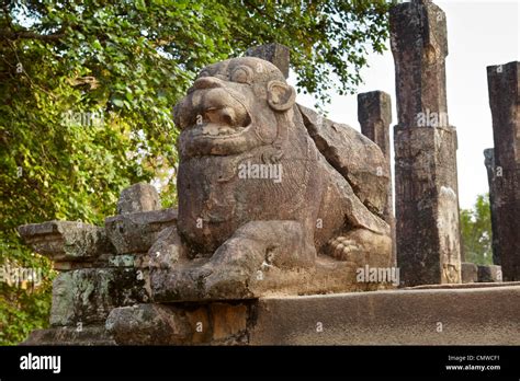 Sri Lanka Ruins Of Ancient Royal Residence Polonnaruwa Ancient City