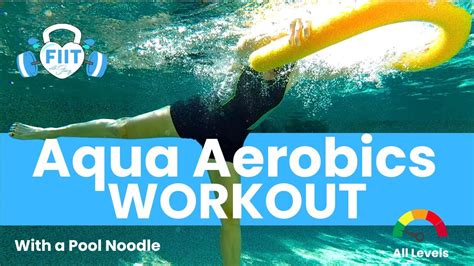 Aqua Fitness Deep Water Pool Exercise With A Noodle Full Workout