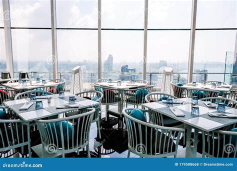 Rooftop Restaurant in a Special Atmosphere. Stock Photo - Image of armchair, catering: 179508668