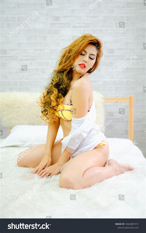 Portrait Charming Sexy Woman Yellow Lingerie Stock Photo 1062881915 Shutterstock
