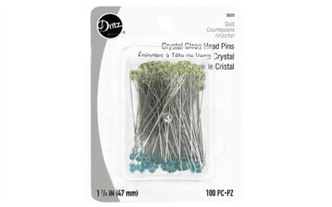 Dritz Quilting Crystal Glass Head Pin 1 88 100pc 1 Kroger