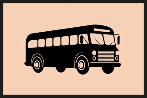 Silhouette Bus Vector Illustration Graphic by N-paTTerN · Creative Fabrica