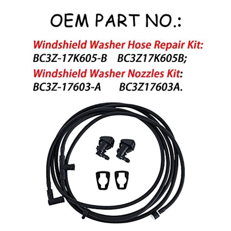 Windshield Washer Hose Jet Fluid Nozzles Repair Kit For F F F