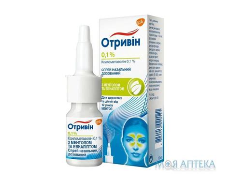 Отривин 1мг/мл №1 инструкция, показания, купить в Моя Аптека