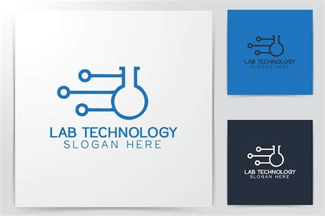 Technologie Labor Logo Designs Inspiration Isoliert Auf Weißem