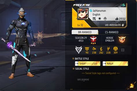 Killer Ff S Free Fire Max Id Stats Rank Guild And Youtube Income In