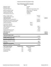 Payroll Deductions Calculator For Employees And Employers Course Hero