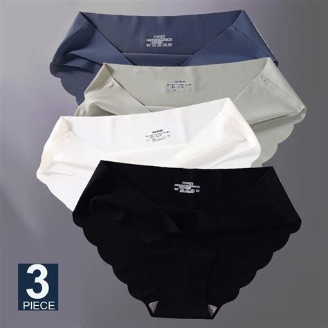 Buy Finetoo 3pcs Set M Xl Seamless Ice Silk Women Panties Sexy Panties