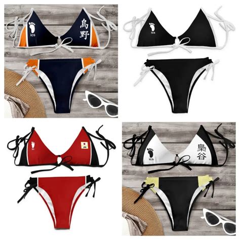 Haikyuu Cosplay Costumes Bikini Shorts Two Piece Swimsuit Halloween Carnival Suit