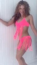 Shakira Flaunts Her Curves In A Neon Pink Bikini That She Helped Design Aznude