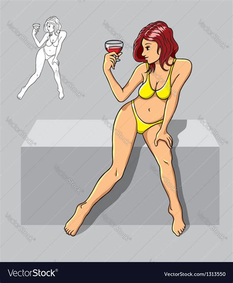 Sexy Bikini Royalty Free Vector Image Vectorstock