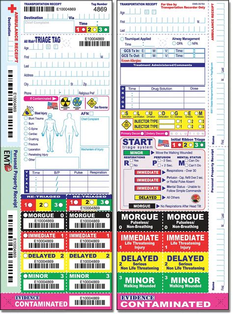 Dms All Risk Triage Tags Pk50 38e563 Dms 05006 Grainger