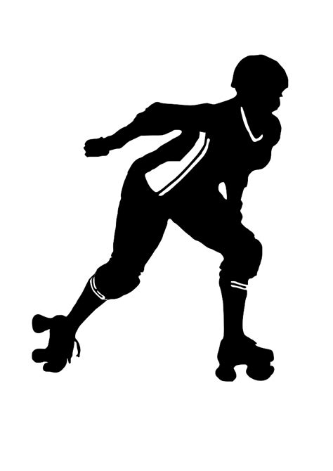 Derby Girl Silhouette Vector Illustration Public Domain Vectors