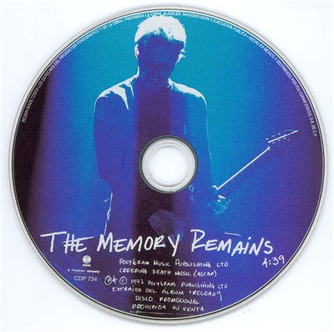 Metallica The Memory Remains, Polygram mexico, CD Promo